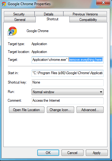 Instruções de remoção do seqüestrador do navegador