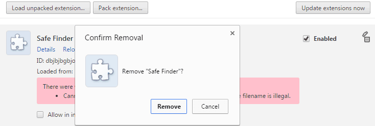 How to Remove Safe Finder