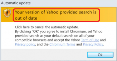 Your Version of Yahoo Provided Search is Out of Date