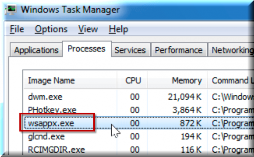 Wsappx Virus Removal