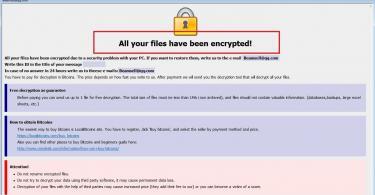 All your files have been encrypted