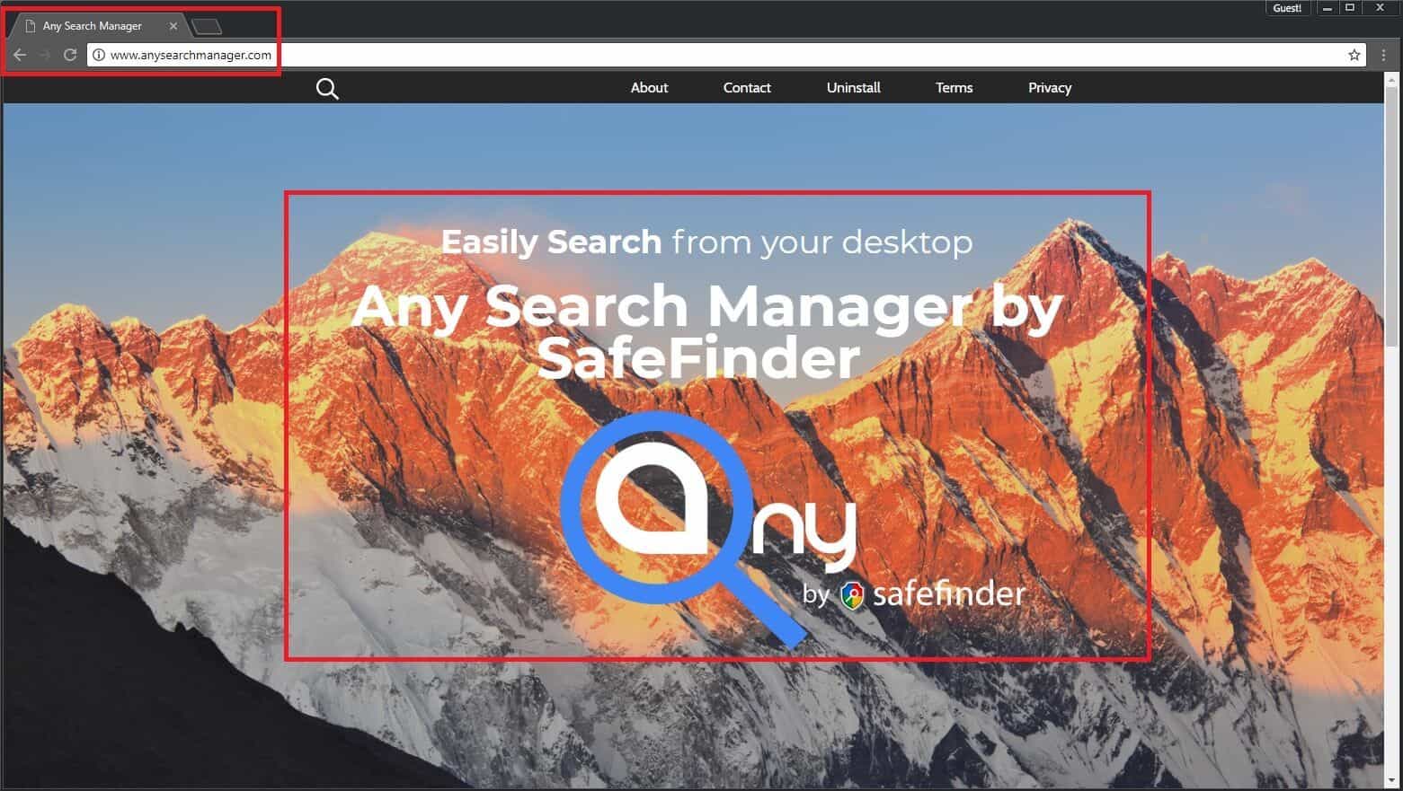 Anysearchmanager mac os удалить