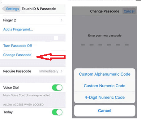 Resetting iphone deals passcode