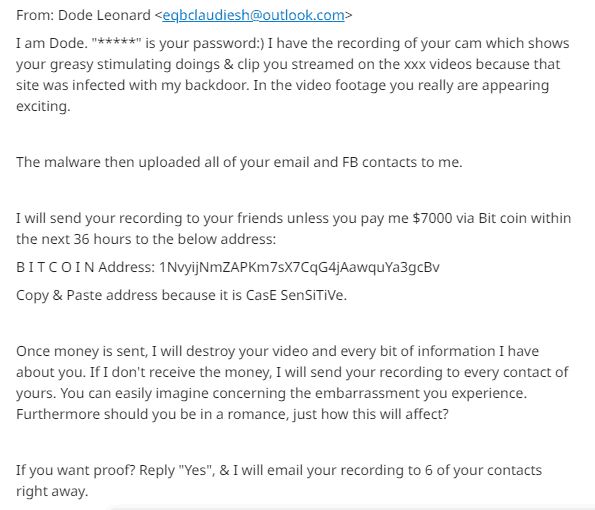email blackmail for bitcoin