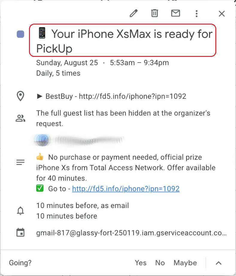 “You Have Won iPhone”