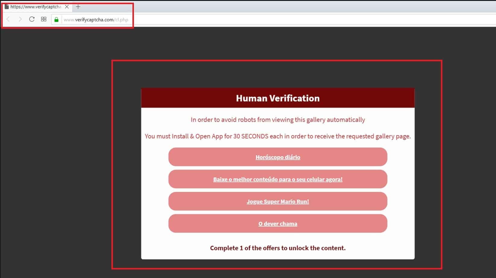 Verifycaptcha.com Virus Verifycaptcha.com virus