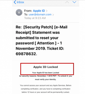 Remove "Apple ID Locked" Email Scam