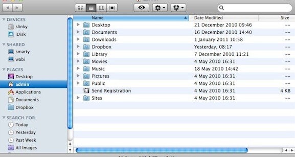 Просмотр скрытых файлов Mac