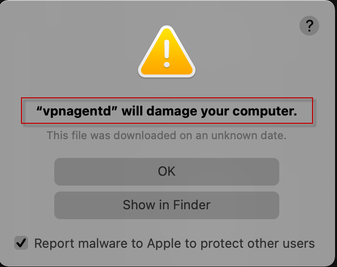 cisco anyconnect will damage your computer mac