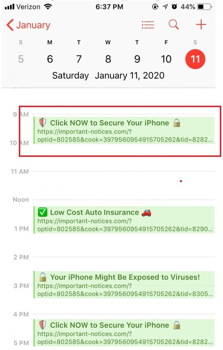 Click NOW to Secure Your iPhone Calendar Spam Removal