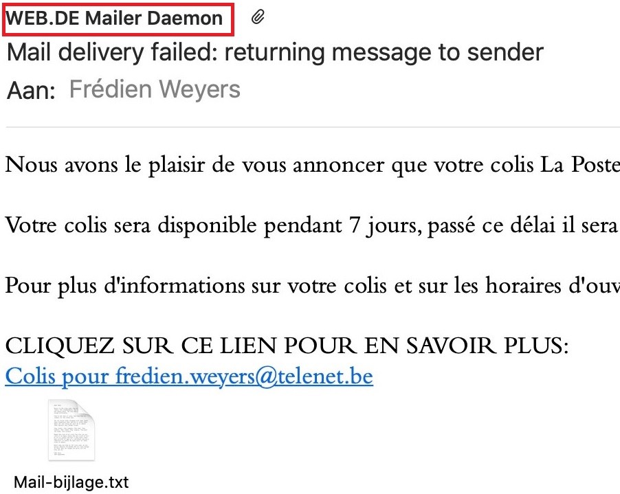 WEB.DE Mailer Daemon