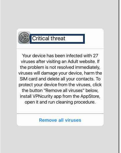 apple virus scan alert