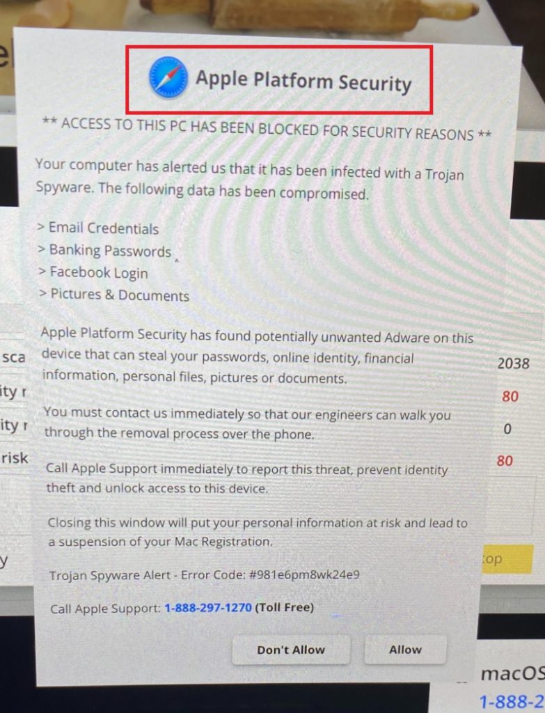 Apple Platform Security Alert Mac Removal