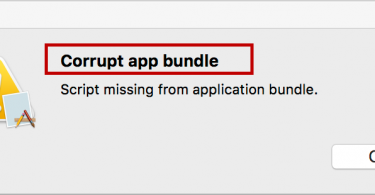 Corrupt app bundle