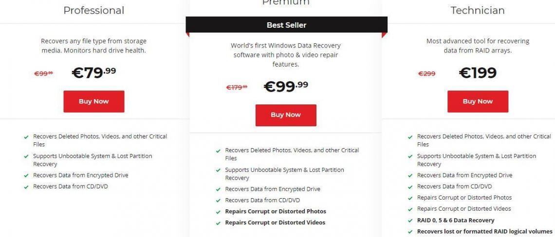 stellar data recovery premium vs technician