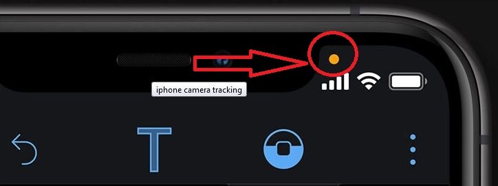 iphone camera indicator