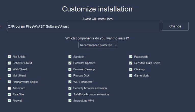 Avast Install