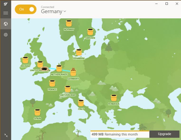 Tunnelbear Interface