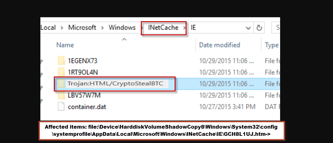 INetCache trojan