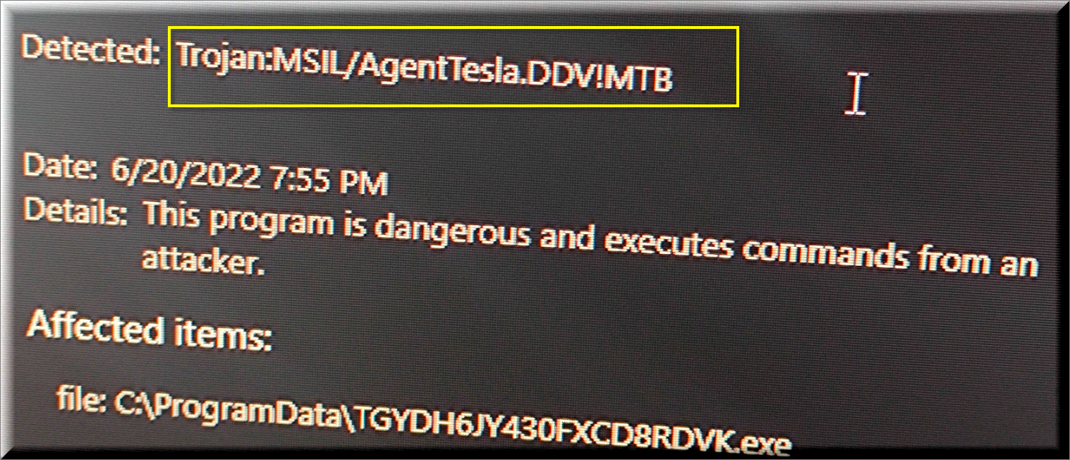 Agent Tesla malware