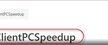 Client Pc Speedup