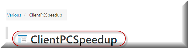 Client Pc Speedup