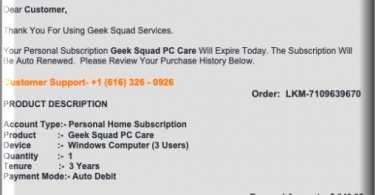 Geek Squad Email Scam
