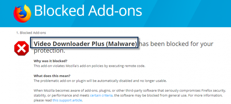 Video Downloader Plus (Malware) Removal