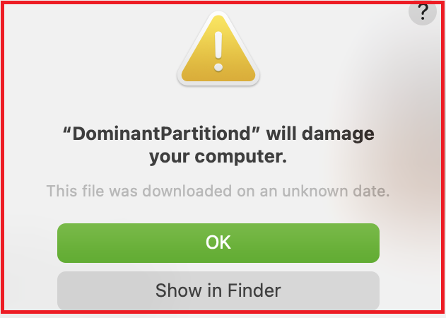 dominantpartitiond will damage your computer