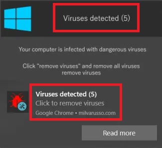 chrome virus detected