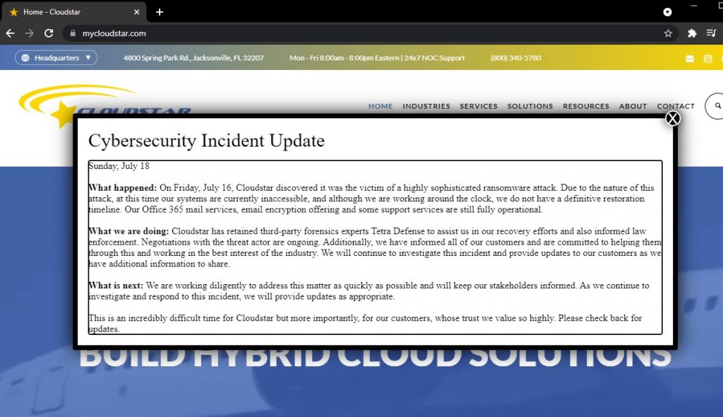 Cloudstar Ransomware 1024x590