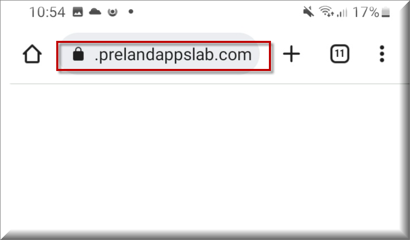 Prelandappslab