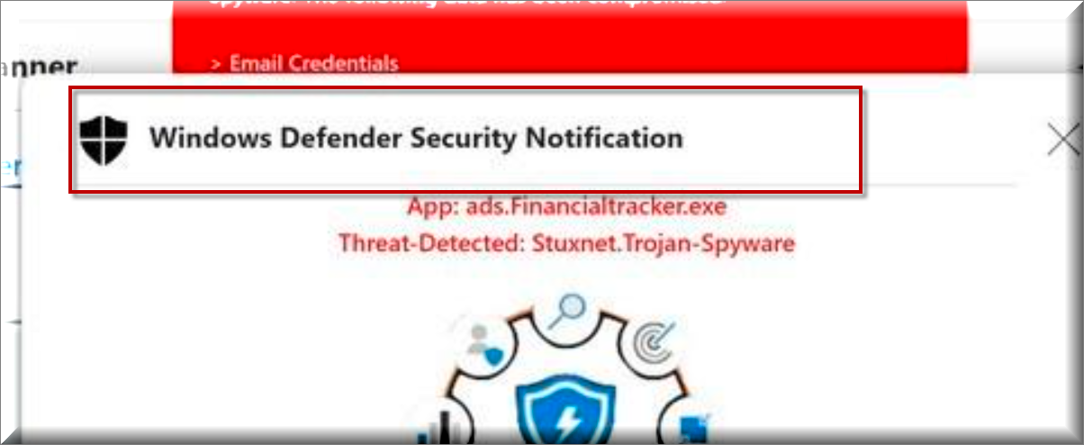 Windows Defender Security Notification Scam