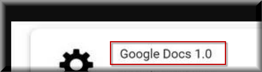 Google Docs 1.0