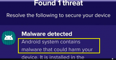 Android system contains malware