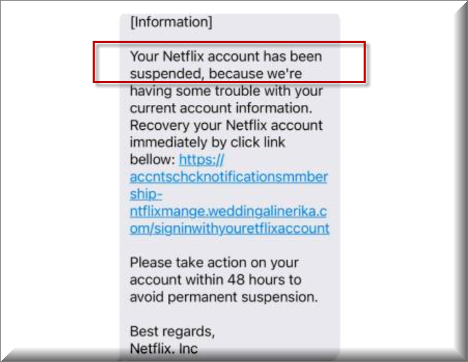 Your Netflix Account Has Been Suspended