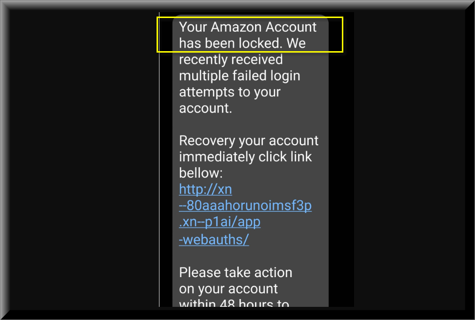 Amazon Account Locked