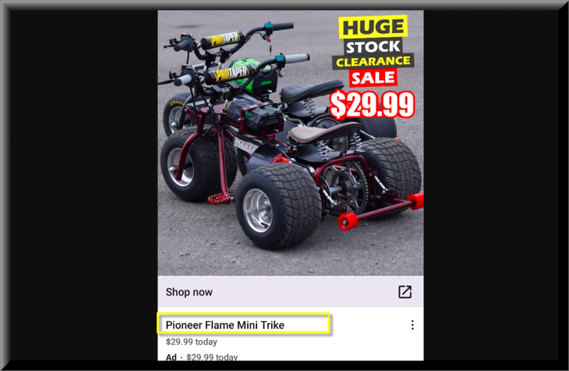 Pioneer Flame Mini Trike