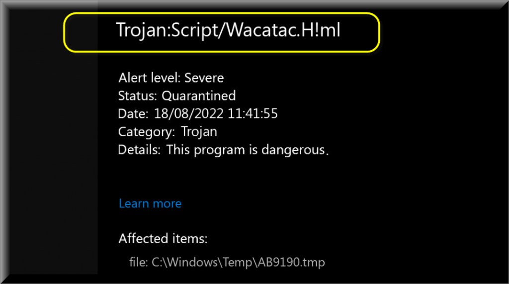 Trojan Script Wacatac.h Ml 1024x571