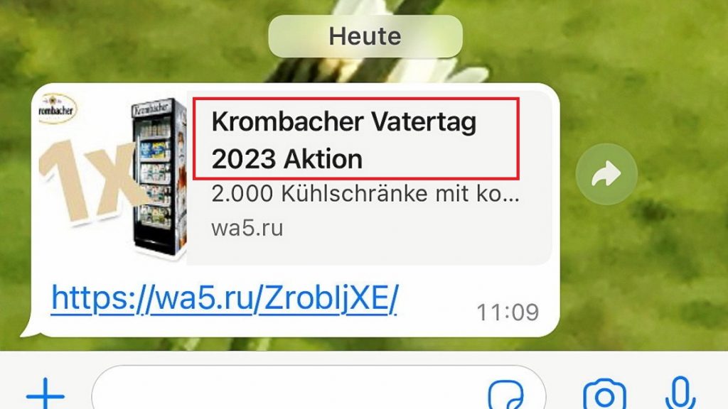 Krombacher Vatertag 2023 Aktion