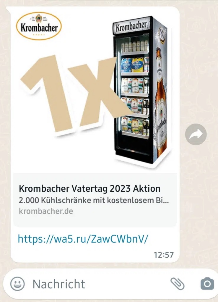 Krombacher Vatertagsaktion