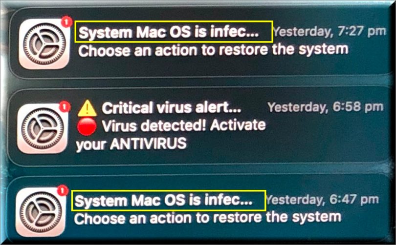 system mac os is infected