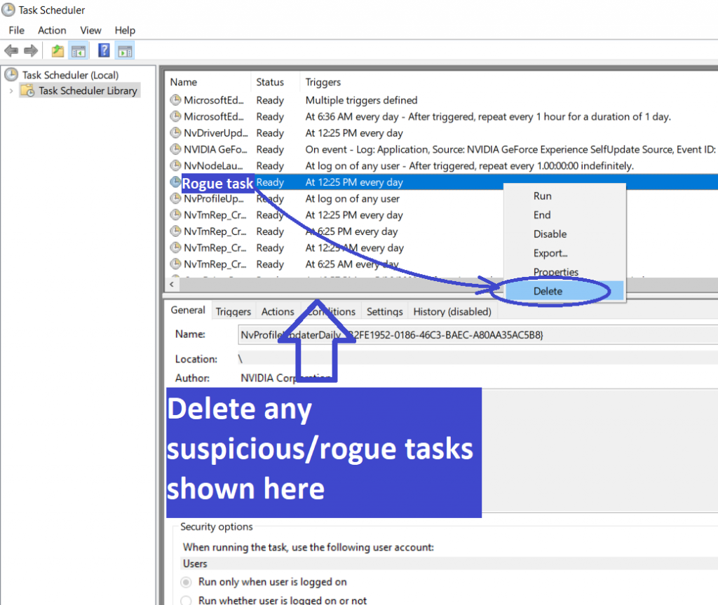 Delete Lookaside fbsbx scheduled tasks