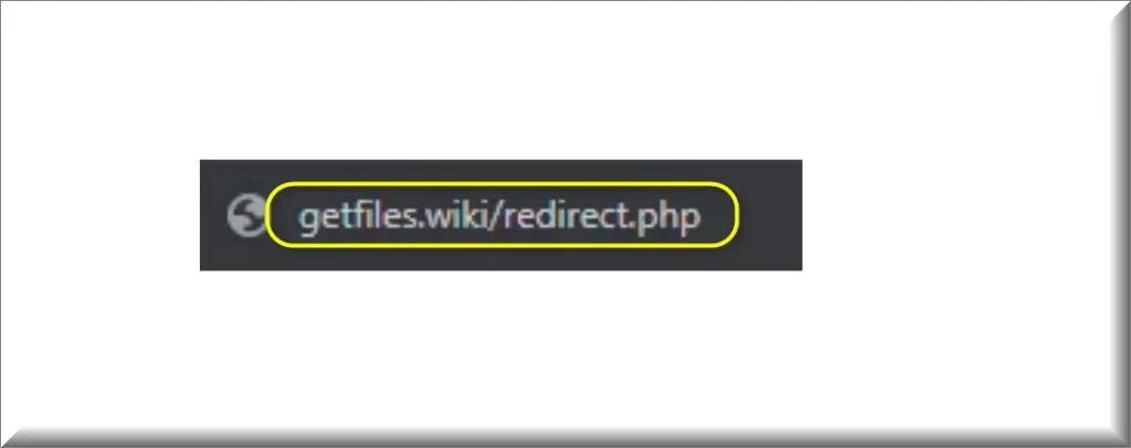 Chrome browser is redirected to Getfiles link