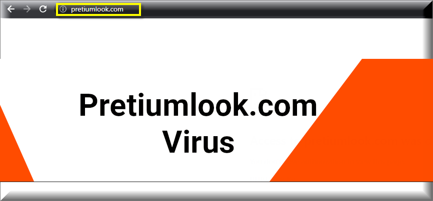 When you click on Bookmarks or type in a website, the address bar shows Pretiumlook.com site