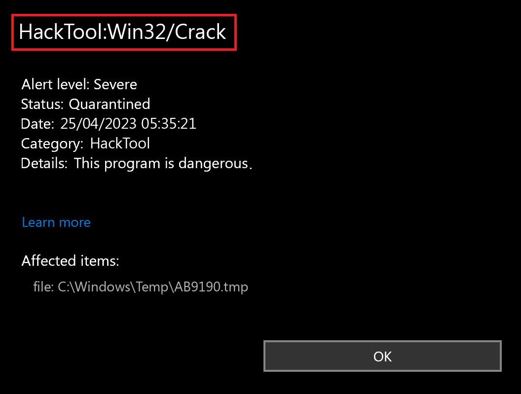 Что такое hacktool win32 crack