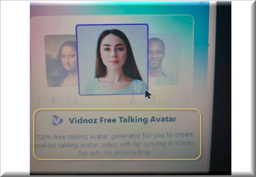 A popup ad leads you to Vidnoz