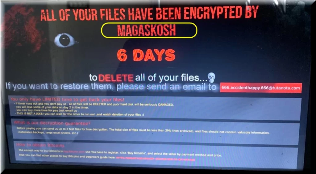 Files encrypted by Magaskosh virus ransomware (.magaskosh extension)