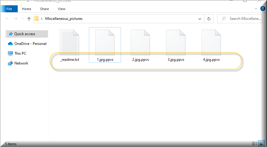 Fichiers cryptés par le ransomware Ppvs virus (extension .ppvs)
