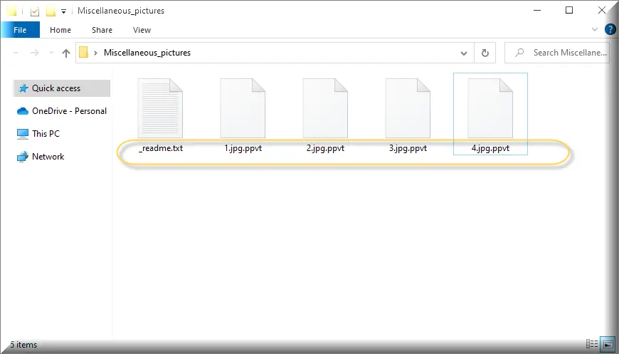 Archivos encriptados por el ransomware Ppvt virus (extensión .ppvt)